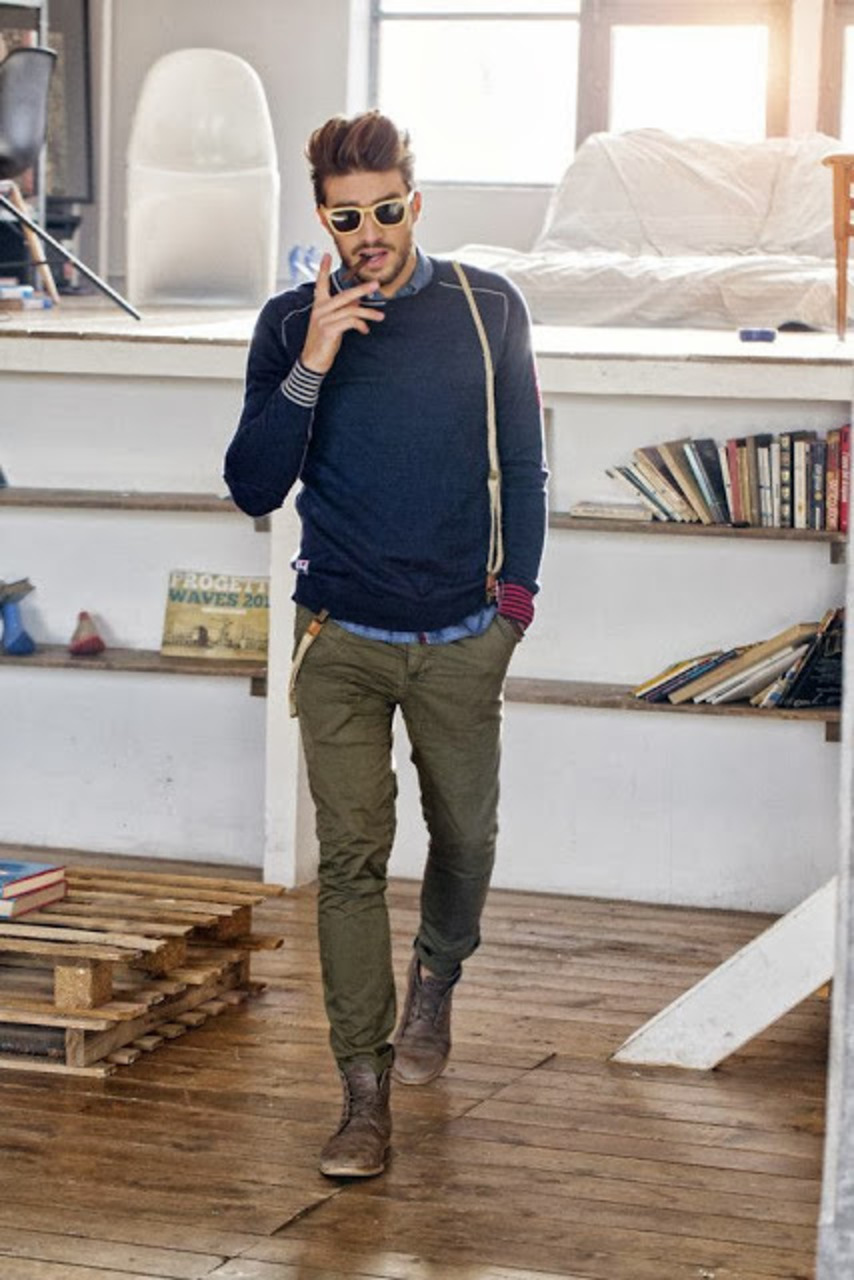 Calça verde militar com camisa deals jeans